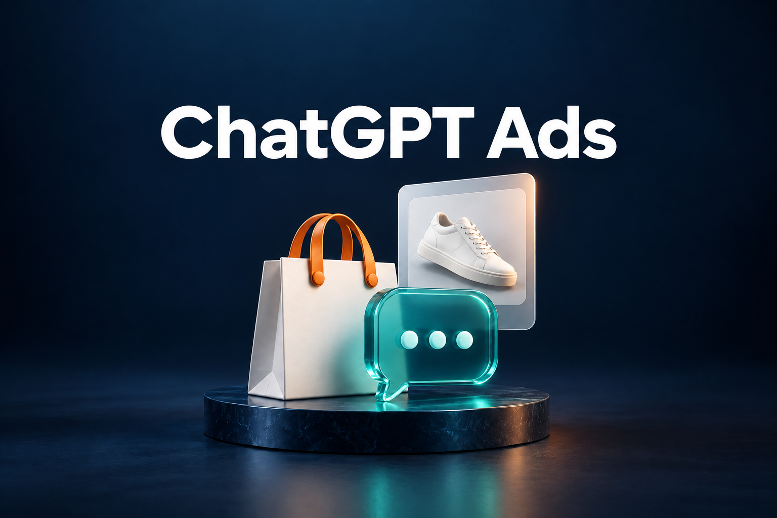 Shopping bag, product card and conversation symbol